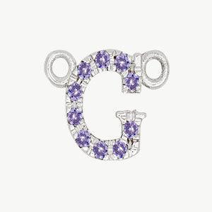 White Gold, Lilac Sapphire Letter - Image 35