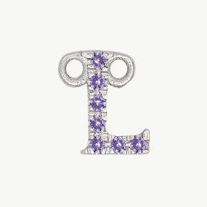 White Gold, Lilac Sapphire Letter - Image 40