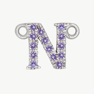 White Gold, Lilac Sapphire Letter - Image 42