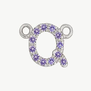 White Gold, Lilac Sapphire Letter - Image 45