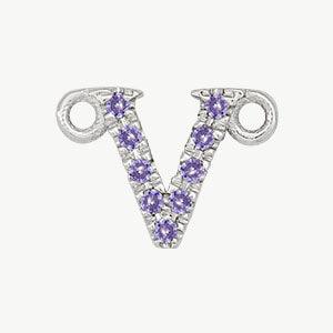 White Gold, Lilac Sapphire Letter - Image 50