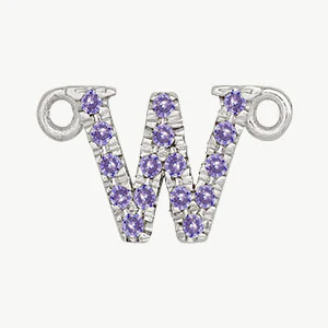 White Gold, Lilac Sapphire Letter - Image 51