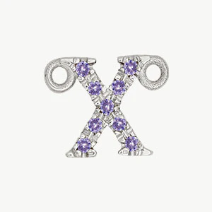 White Gold, Lilac Sapphire Letter - Image 52