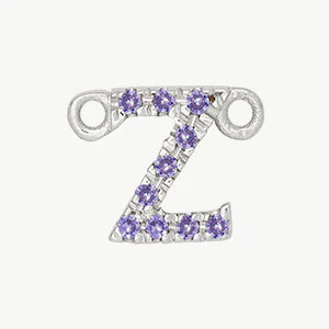 White Gold, Lilac Sapphire Letter - Image 54