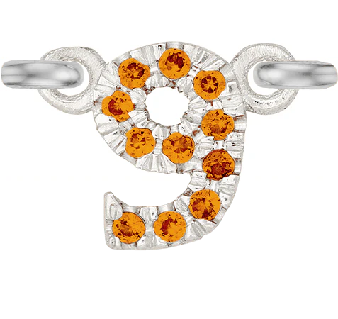White Gold, Orange Sapphire Number - Image 4