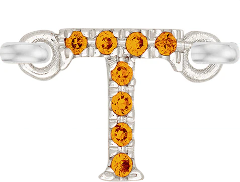 White Gold, Orange Sapphire Letter - Image 22