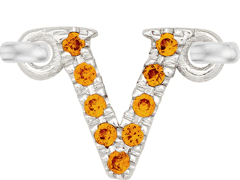 White Gold, Orange Sapphire Letter - Image 24