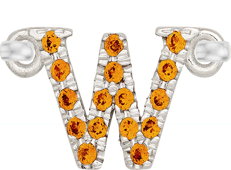 White Gold, Orange Sapphire Letter - Image 25