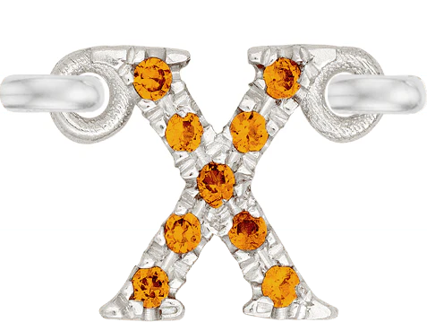 White Gold, Orange Sapphire Letter - Image 26