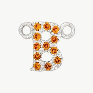 White Gold, Orange Sapphire Letter - Image 30
