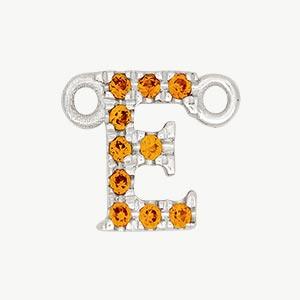 White Gold, Orange Sapphire Letter - Image 33