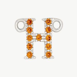 White Gold, Orange Sapphire Letter - Image 36