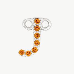 White Gold, Orange Sapphire Letter - Image 38