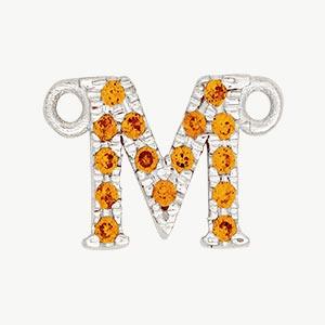 White Gold, Orange Sapphire Letter - Image 41