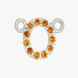 White Gold, Orange Sapphire Letter - Image 43