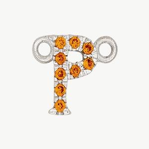 White Gold, Orange Sapphire Letter - Image 44