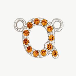 White Gold, Orange Sapphire Letter - Image 45
