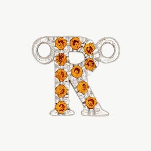 White Gold, Orange Sapphire Letter - Image 46