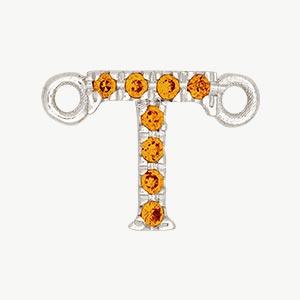 White Gold, Orange Sapphire Letter - Image 48