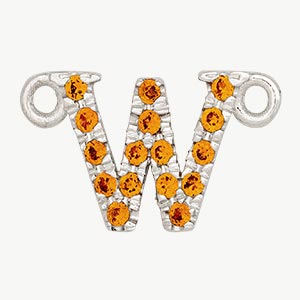 White Gold, Orange Sapphire Letter - Image 51