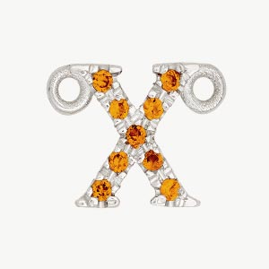 White Gold, Orange Sapphire Letter - Image 52