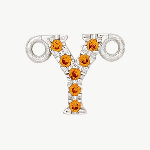 White Gold, Orange Sapphire Letter - Image 53