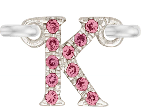 White Gold, Pink Sapphire Letter - Image 13