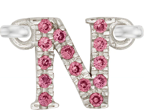White Gold, Pink Sapphire Letter - Image 16
