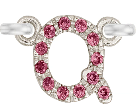 White Gold, Pink Sapphire Letter - Image 19