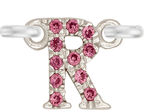 White Gold, Pink Sapphire Letter - Image 20