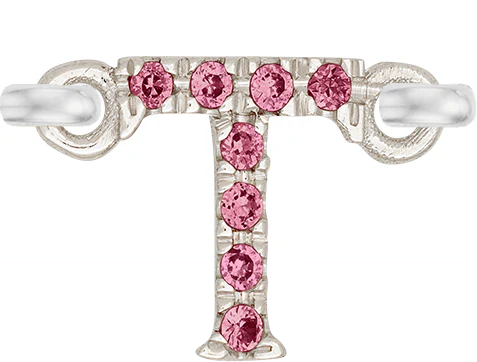 White Gold, Pink Sapphire Letter - Image 22