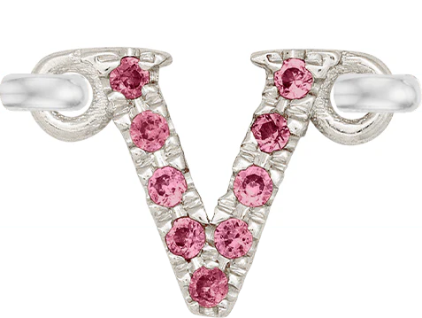 White Gold, Pink Sapphire Letter - Image 24