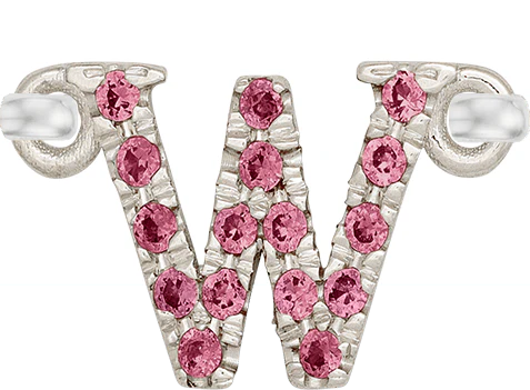 White Gold, Pink Sapphire Letter - Image 25