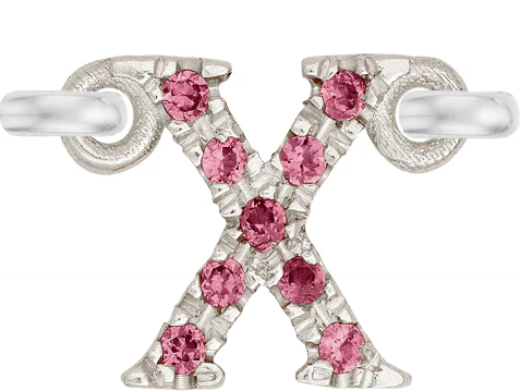 White Gold, Pink Sapphire Letter - Image 26