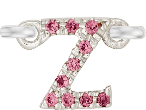 White Gold, Pink Sapphire Letter - Image 28