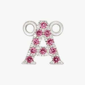 White Gold, Pink Sapphire Letter - Image 29