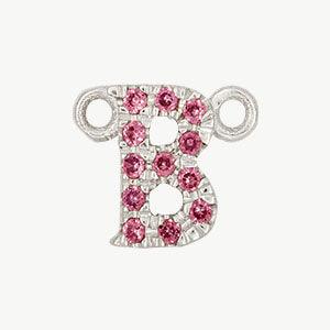 White Gold, Pink Sapphire Letter - Image 30