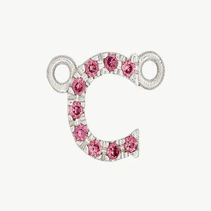 White Gold, Pink Sapphire Letter - Image 31