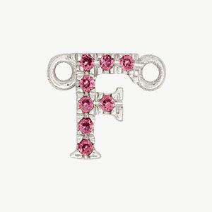 White Gold, Pink Sapphire Letter - Image 34