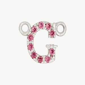White Gold, Pink Sapphire Letter - Image 35