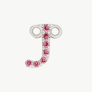 White Gold, Pink Sapphire Letter - Image 38