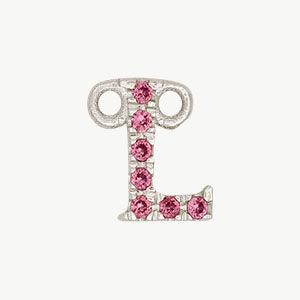 White Gold, Pink Sapphire Letter - Image 40