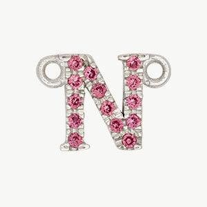 White Gold, Pink Sapphire Letter - Image 42