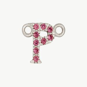 White Gold, Pink Sapphire Letter - Image 44