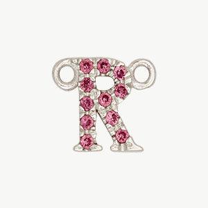 White Gold, Pink Sapphire Letter - Image 46