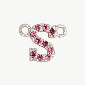White Gold, Pink Sapphire Letter - Image 47