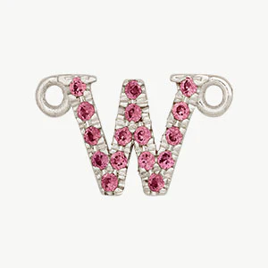 White Gold, Pink Sapphire Letter - Image 51