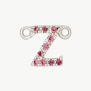 White Gold, Pink Sapphire Letter - Image 54