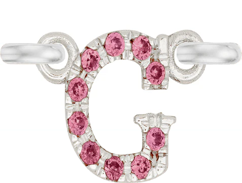 White Gold, Pink Sapphire Letter - Image 9