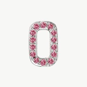 White Gold, Pink Sapphire Number Bead - Image 13